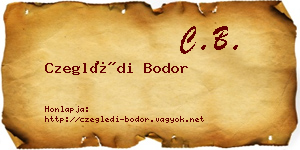 Czeglédi Bodor névjegykártya